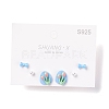 Tulip & Bowknot & Round Resin Enamel Stud Earrings Set for Girl Women EJEW-D278-15S-1