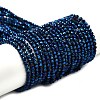 Electroplate Glass Beads Strands GLAA-H021-01B-FP03-1