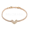 Golden Brass Link Bracelet BJEW-C055-05H-G-1