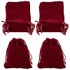 Beebeecraft 20Pcs Rectangle Velvet Drawstring Pouches TP-BBC0001-03B-01-1