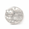 Non-Tarnish 304 Stainless Steel Sun & Moon Planet Open Cuff Ring for Women RJEW-B027-20P-3