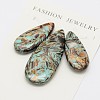 Assembled Synthetic Dyed Gemstone and Bronzite Pendant Sets G-L359-02-2