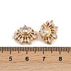 Brass Micro Pave Cubic Zirconia Beads KK-C115-11G-3