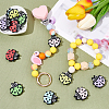 CHGCRAFT 12Pcs 6 Colors Food Grade Eco-Friendly Silicone Beads SIL-CA0001-18-4