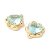 Brass Micro Pave Cubic Zirconia Charms KK-L208-06G-01-3