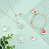 7Pcs Handmade Porcelain Pendants PALLOY-PH01944-4