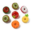 12Pcs 6 Styles Fruit Doughnut Resin Brooches JEWB-CJ0003-08-8