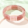 Rectangle Natural Strawberry Quartz Beaded Stretch Bracelets for Women Men GG-CBA9ACE-C10-2