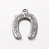 Tibetan Style Alloy Horseshoe Pendants TIBEP-3115-AS-RS-2