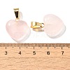 Natural Rose Quartz Pendants G-I311-A13-G-3