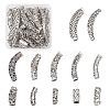 20Pcs 10 Style Tibetan Style Alloy Tube Beads TIBEB-CD0001-06AS-1