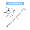DICOSMETIC 20Pcs 304 Stainless Steel Curb Chain Extender STAS-DC0013-97-2