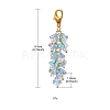 Trumpet Flower Glass Pendant Decorations HJEW-YW0001-02E-3