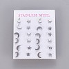 304 Stainless Steel Stud Earrings X-EJEW-F227-18P-3