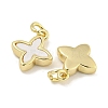 Brass with Sea Shell Charms X-KK-Q820-15G-2