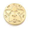 Golden Tone Wax Seal Brass Stamp Heads STAM-P002-01G-08-1