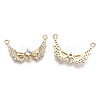 Brass Micro Pave Cubic Zirconia Chandelier Component Links KK-R111-040-2