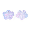 Transparent Spray Painted Glass Beads X-GLAA-N035-029-G02-3