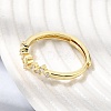Brass Micro Pave Clear Cubic Zirconia Finger Rings for Women CU-CBAE7DF-12G-05-3