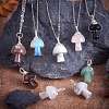 Natural Howlite Pendants PALLOY-SW0004-11-5