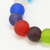 Handmade Frosted Lampwork Beads X-LAMP-J021-6mm-15-1