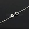 Rhodium Plated Sterling Silver Necklaces X-STER-M034-32A-4