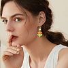 12Pcs 6 Colors Handmade Lampwork Beads LAMP-PA0001-04-7