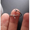 Twelve Constellation Brass Micro Pave Clear Cubic Zirconia Cuff Rings FS-WG8E359-20-1