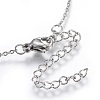 304 Stainless Steel Brass Cubic Zirconia Pendant Necklaces NJEW-O108-13P-3