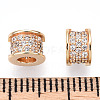 925 Sterling Silver Micro Pave Cubic Zirconia Beads STER-T004-88P-3