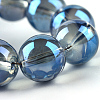 Electroplate Glass Beads Strands X-EGLA-Q062-6mm-A14-4