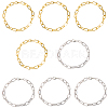 20Pcs 2 Colors Iron Cable Chain Bracelets for Women Men BJEW-SC0001-41-6