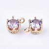 Transparent Glass Charms GLAA-T007-17C-2