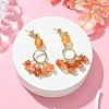 Golden Brass Ring Chandelier Earrings EJEW-TA00289-03-3