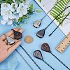 3 Sets 3 Colors Alloy Ceiling Fan Pull Chain Extenders FIND-CP0001-76-3