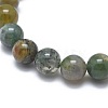 Natural Indian Agate Bead Stretch Bracelets BJEW-K212-A-010-3