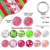 DIY Round Acrylic & Striped Resin Beads Pendants Making Kits DIY-YW0010-21A-3