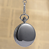 Openable Flat Round Alloy Pendant Pocket Watch X-WACH-L024-14-5