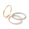3Pcs 3 Color 304 Stainless Steel Textured Bangles Set BJEW-F464-04-1