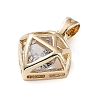 Brass with K9 Glass Pendants X-KK-Z031-10KCG-2