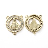 Brass Micro Pave Cubic Zirconia Chandelier Component Links ZIRC-G157-33G-2