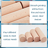  20Pcs 4 Style Round Wooden Sticks WOOD-NB0002-16A-5