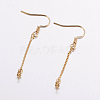 Brass Earring Hooks KK-K221-13G-1