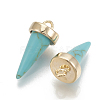 Synthetic Turquoise Charms KK-Q735-399D-2