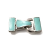 Brass Enamel Fold Over Clasps KK-M313-40P-03-1