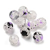 Transparent Crackle Glass Beads GLAA-D012-02E-2