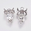 Brass Micro Pave Cubic Zirconia Charms KK-A144-047P-2