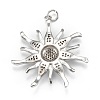 Brass Micro Pave Clear Cubic Zirconia Pendants X-ZIRC-P086-31P-2