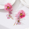 Alloy Glass Stud Earrings WG4C6C8-01-1