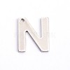 Tarnish Resistant 304 Stainless Steel Letter Charms STAS-O072-N-1
